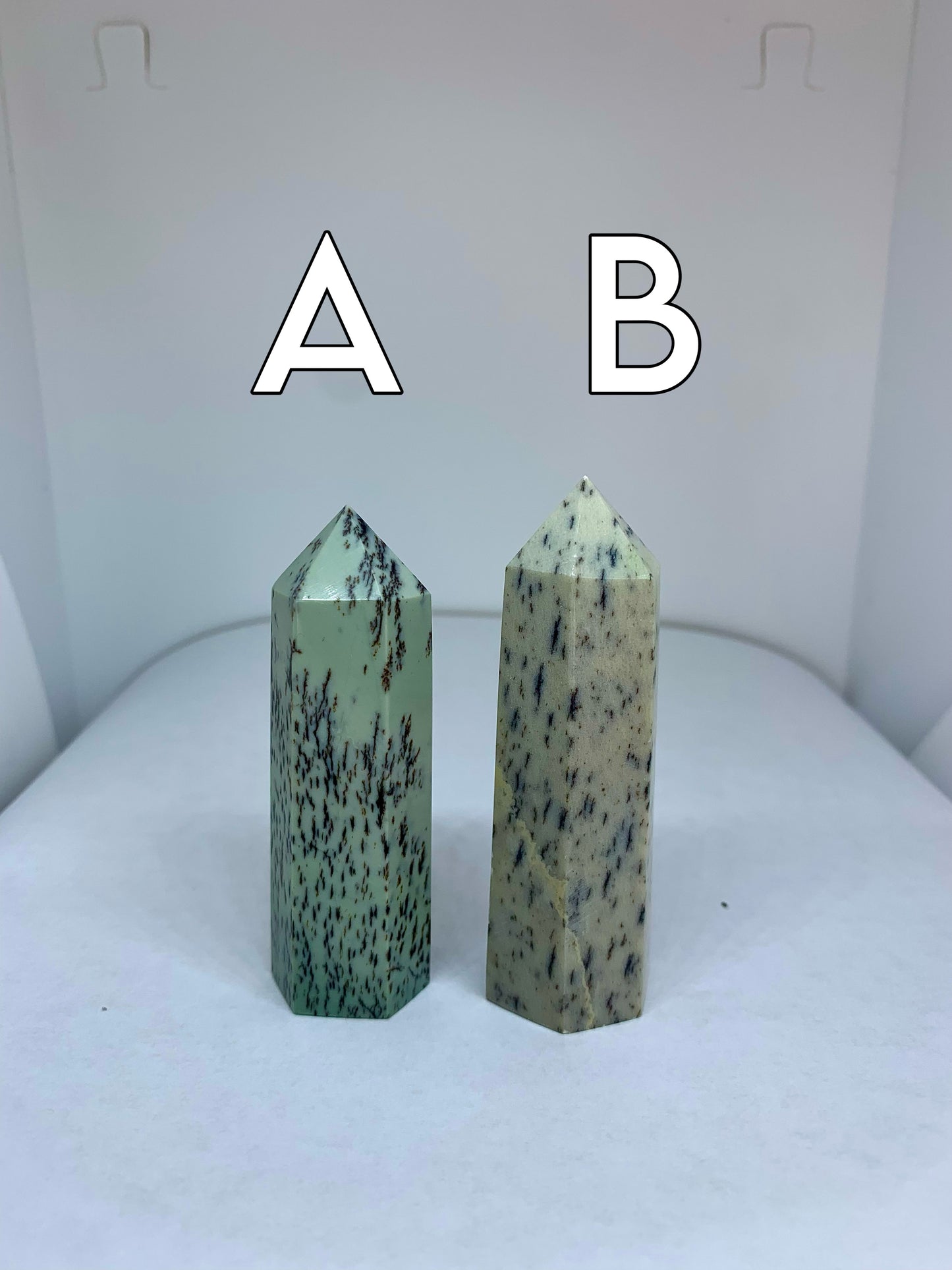 Dendritic Jade Crystal Polished Tower Point Carving (YOU CHOOSE)