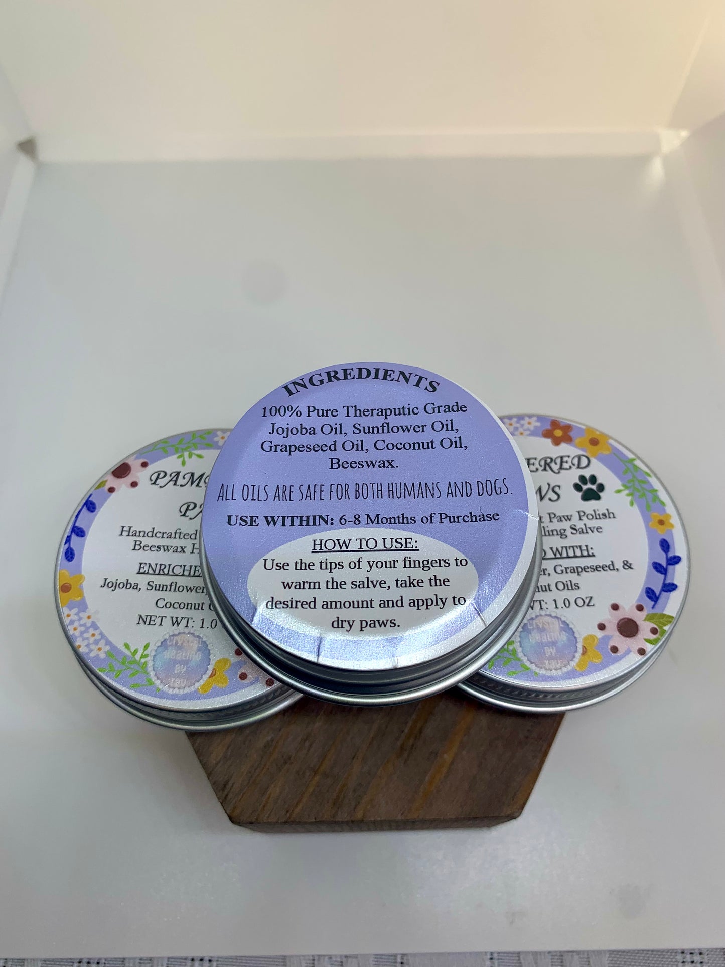 1 oz Handcrafted Paw Healing Salve for Dogs, Pets, For Dry or Rough Paws, Made with only 5 Ingredients, Pet Safe Oil Salve