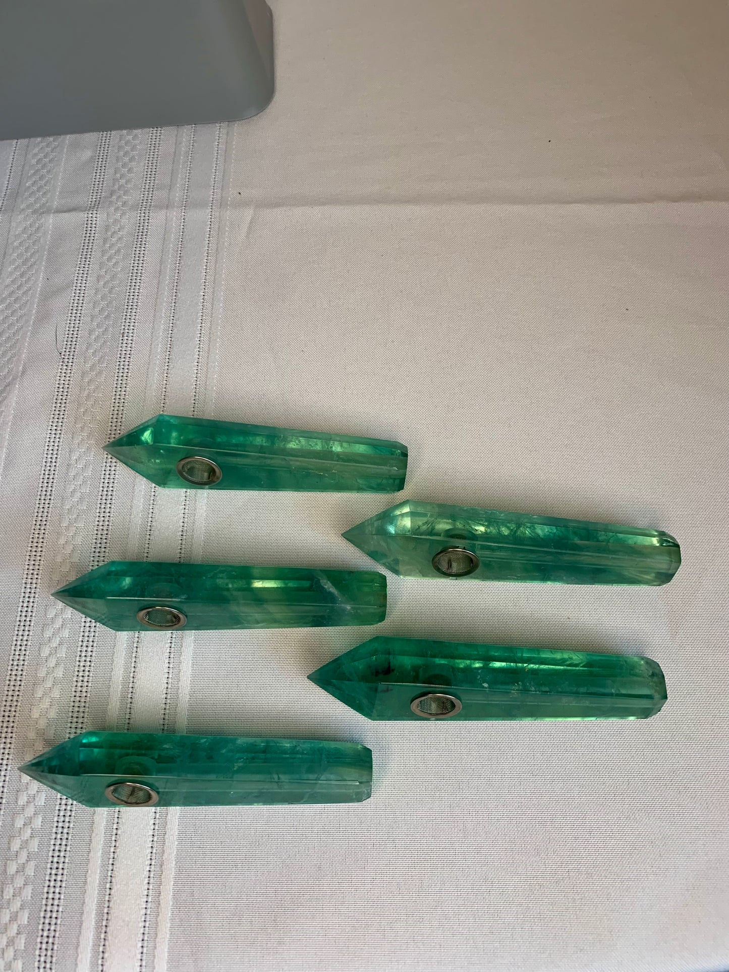 STUNNING QUALITY Green Fluorite Crystal Bowl / Pipe ( YOU Choose ) Ritual Pipe