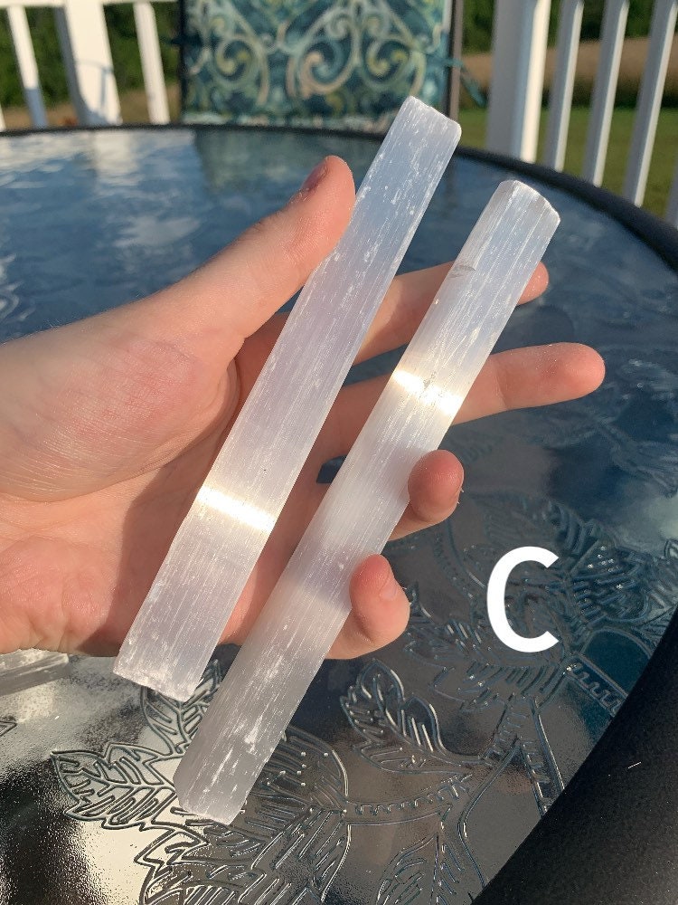 Selenite sticks! TWO sizes! (YOU CHOOSE) crystal minerals