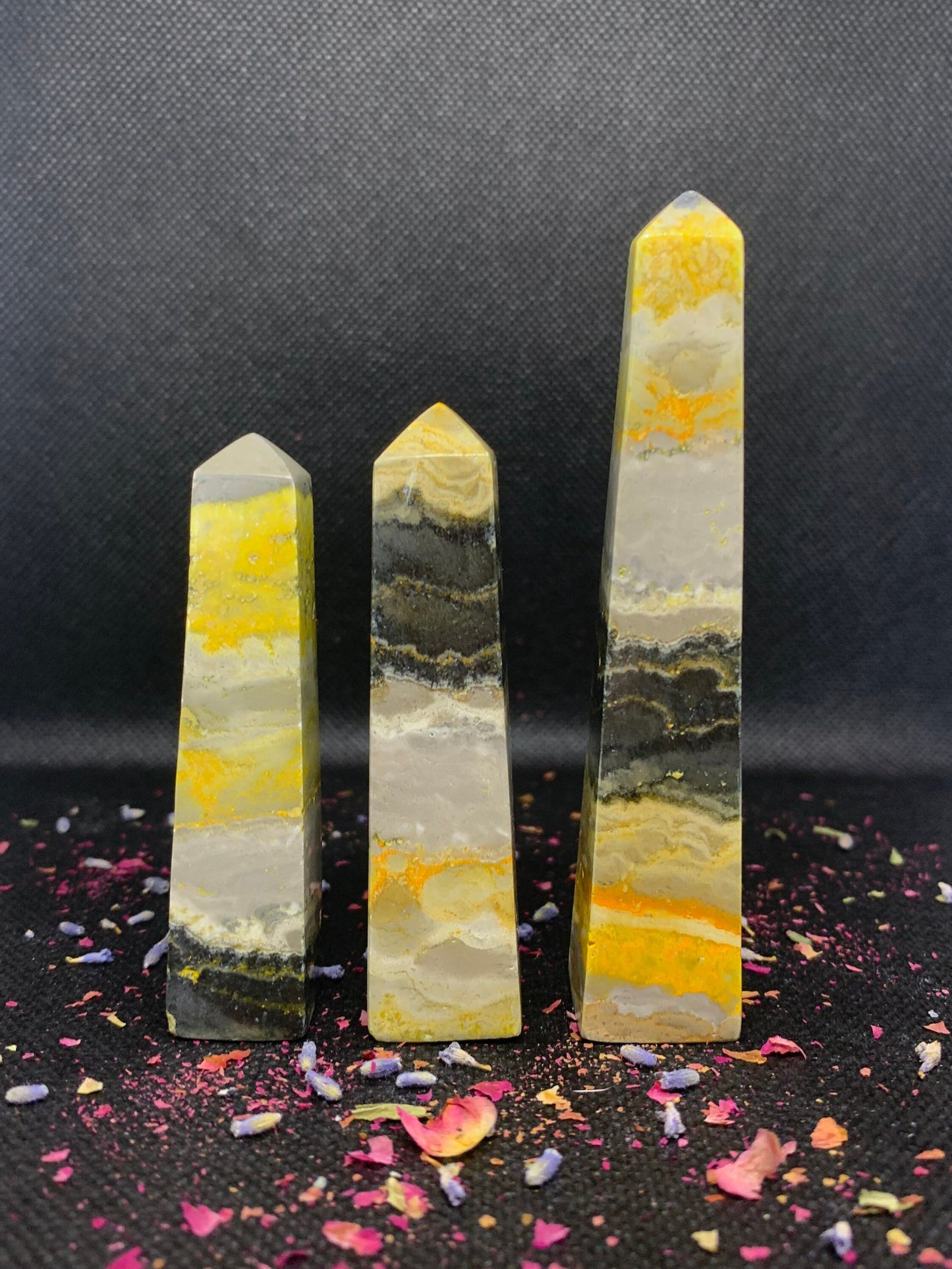 Bumblebee Jasper Polished Crystal Carved Obelisk / Tower ( YOU CHOOSE )