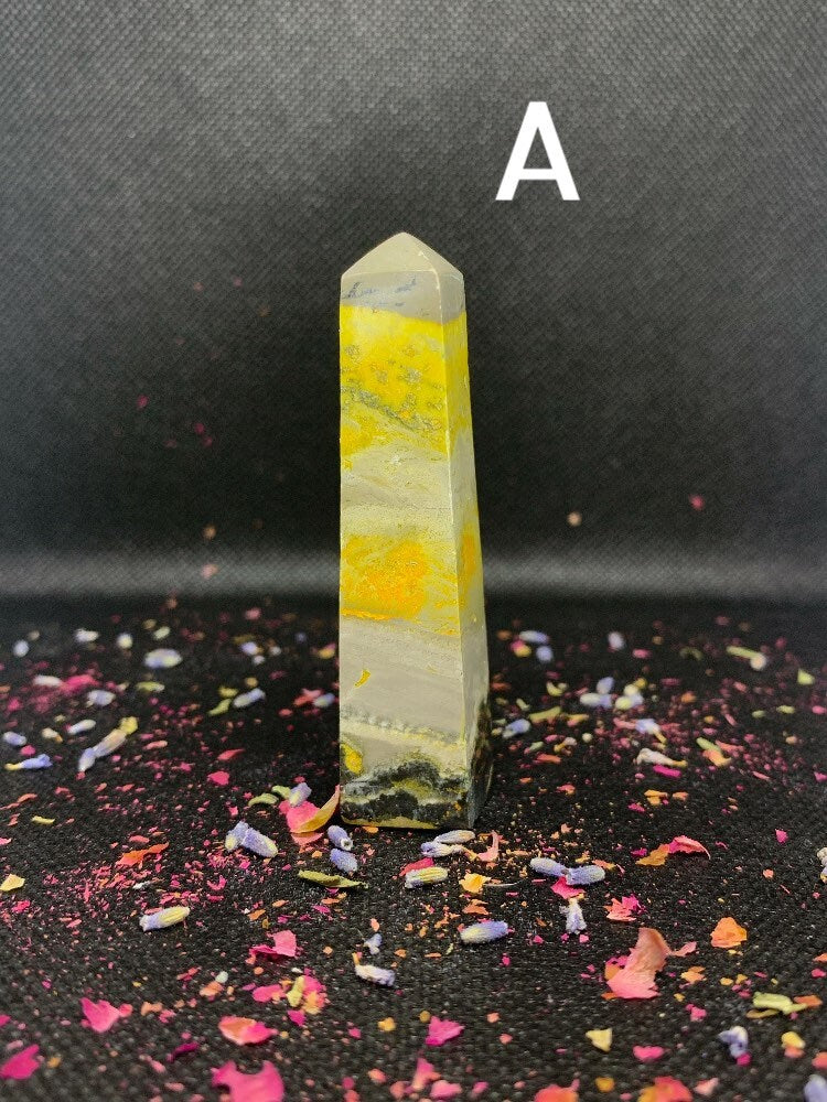 Bumblebee Jasper Polished Crystal Carved Obelisk / Tower ( YOU CHOOSE )