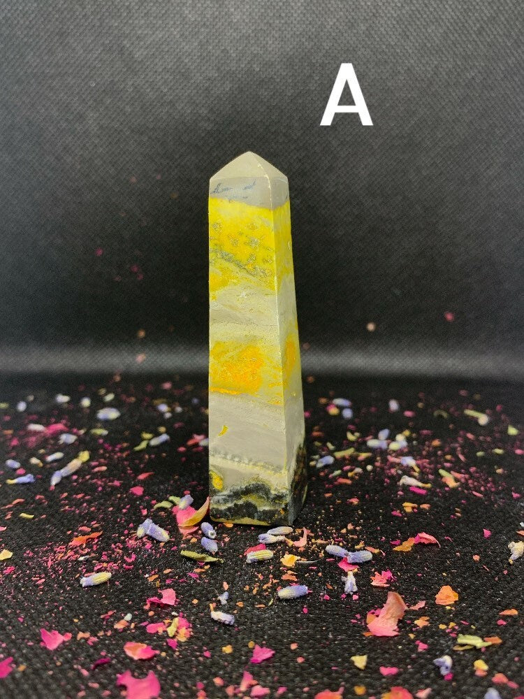 Bumblebee Jasper Polished Crystal Carved Obelisk / Tower ( YOU CHOOSE )