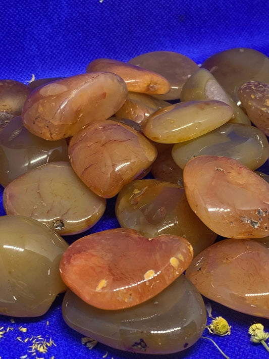 LG Carnelian Natural River Crystal Natural Polished Mineral Tumbled Stone