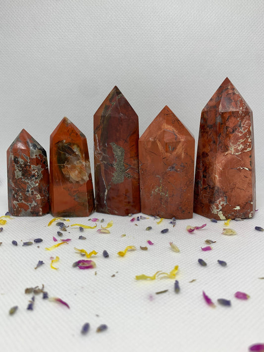 Red Jasper Crystal Polished Carved Towers / Points ( YOU CHOOSE )