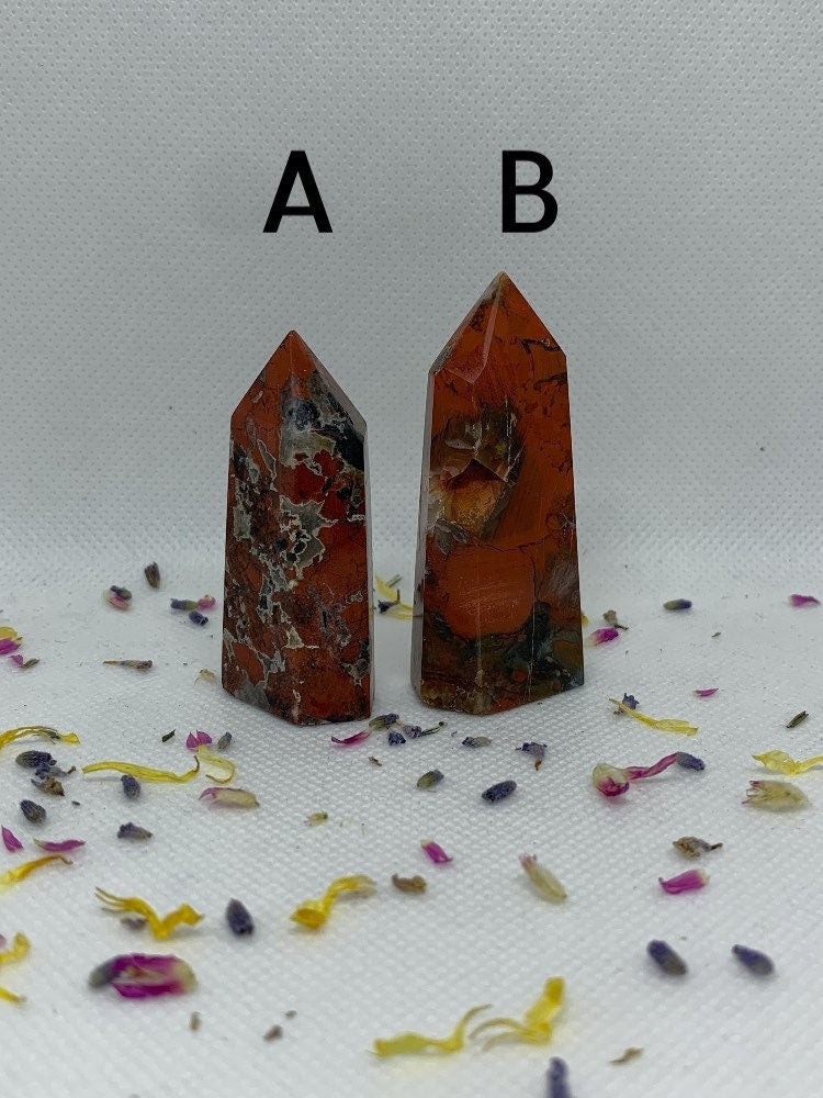 Red Jasper Crystal Polished Carved Towers / Points ( YOU CHOOSE )