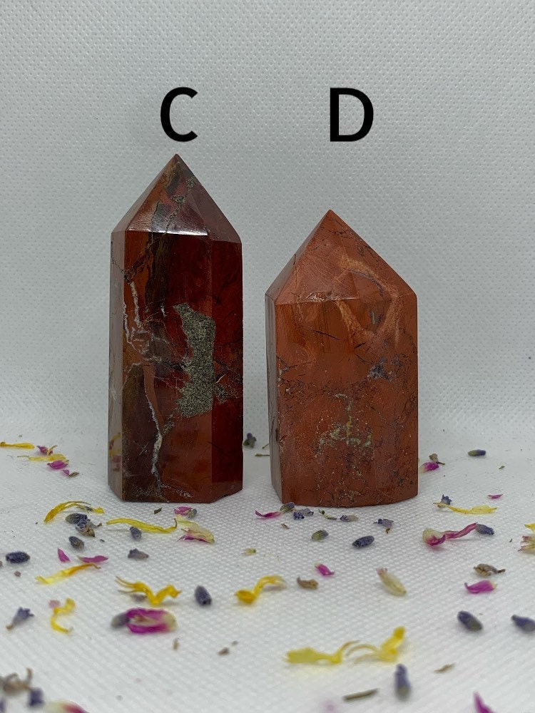 Red Jasper Crystal Polished Carved Towers / Points ( YOU CHOOSE )