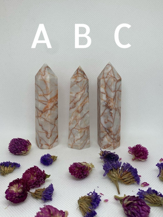 Red Vein Jasper Polished Crystal Carved Towers ( YOU CHOOSE )