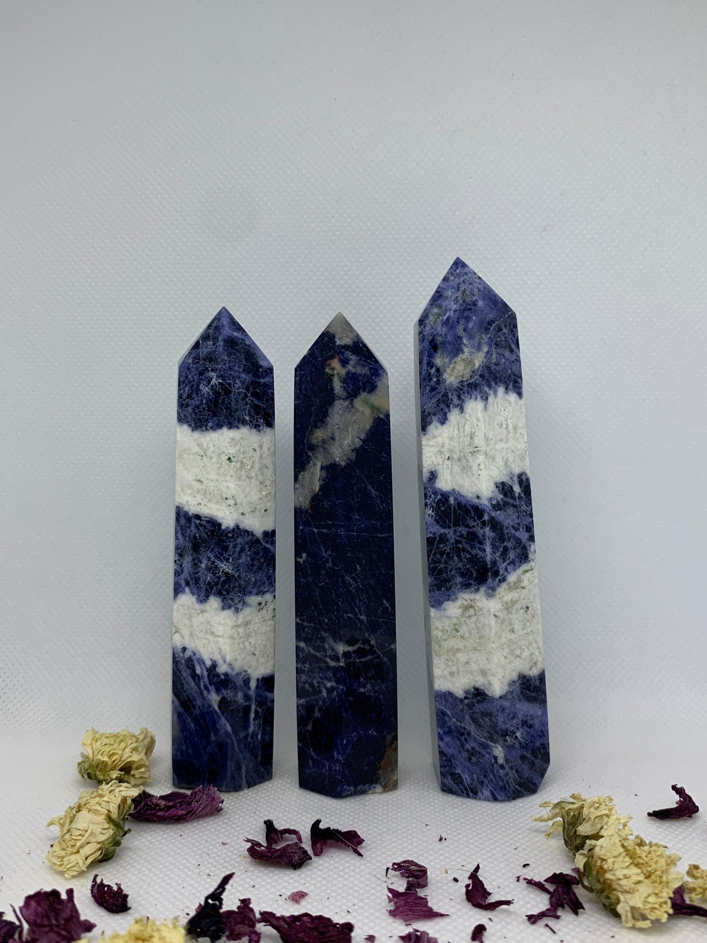 RICH Sodalite Polished Crystal Carved Towers ( YOU CHOOSE )