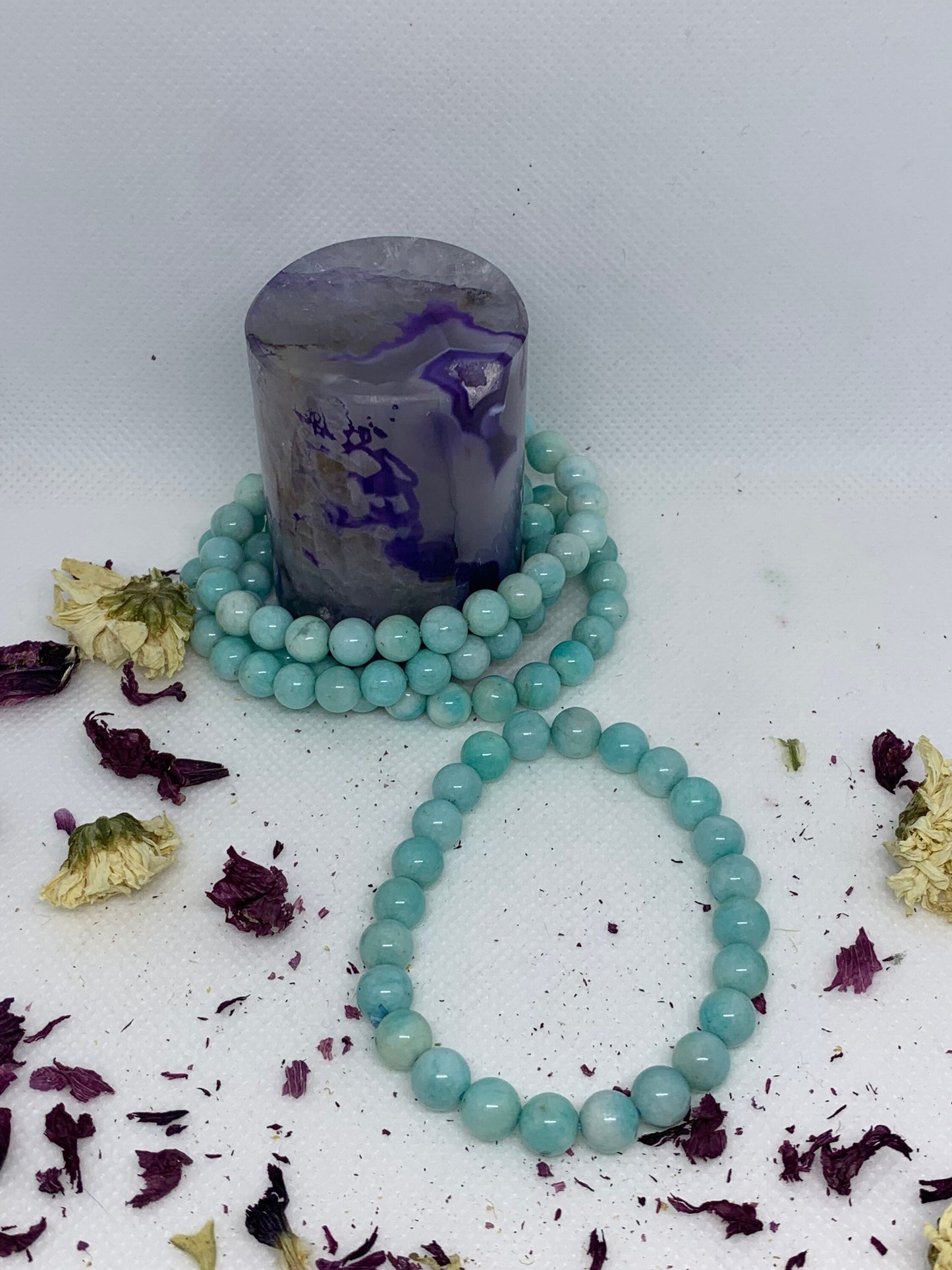 4 mm Amazonite Beaded Crystal Stretchy Bracelets Stone Jewelry