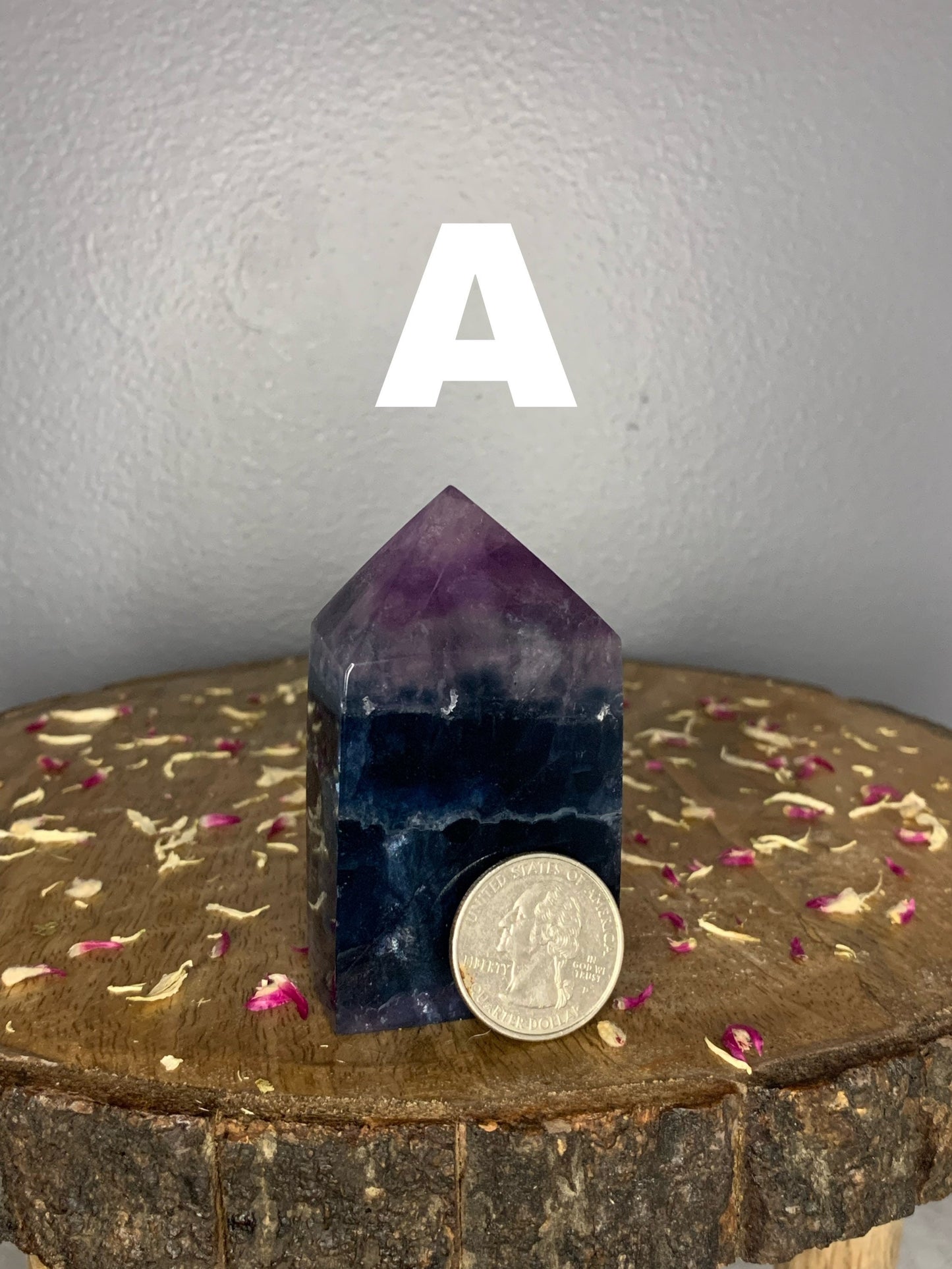 Wide Rainbow Fluorite Obelisk Towers Polished Crystal Carving