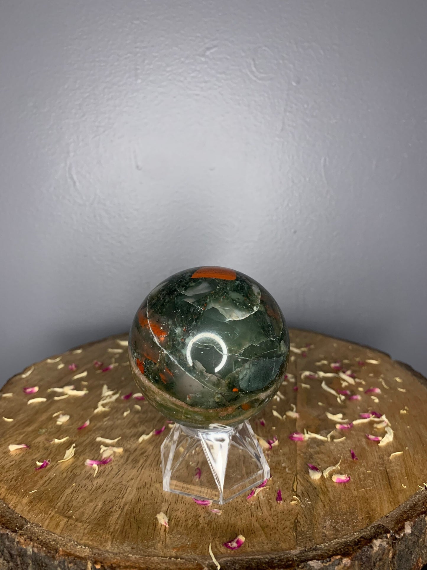 2.2 Inch African Bloodstone Sphere Polished Crystal Carving