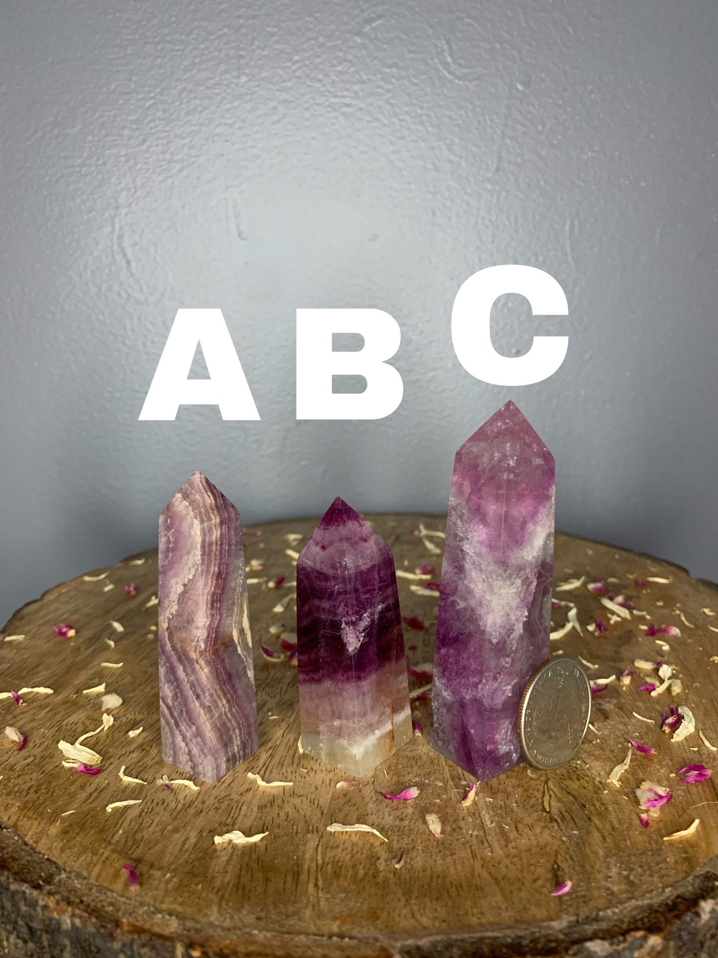 Rainbow Fluorite Tower Obelisk Polished Crystal Carvings ( YOU CHOOSE )