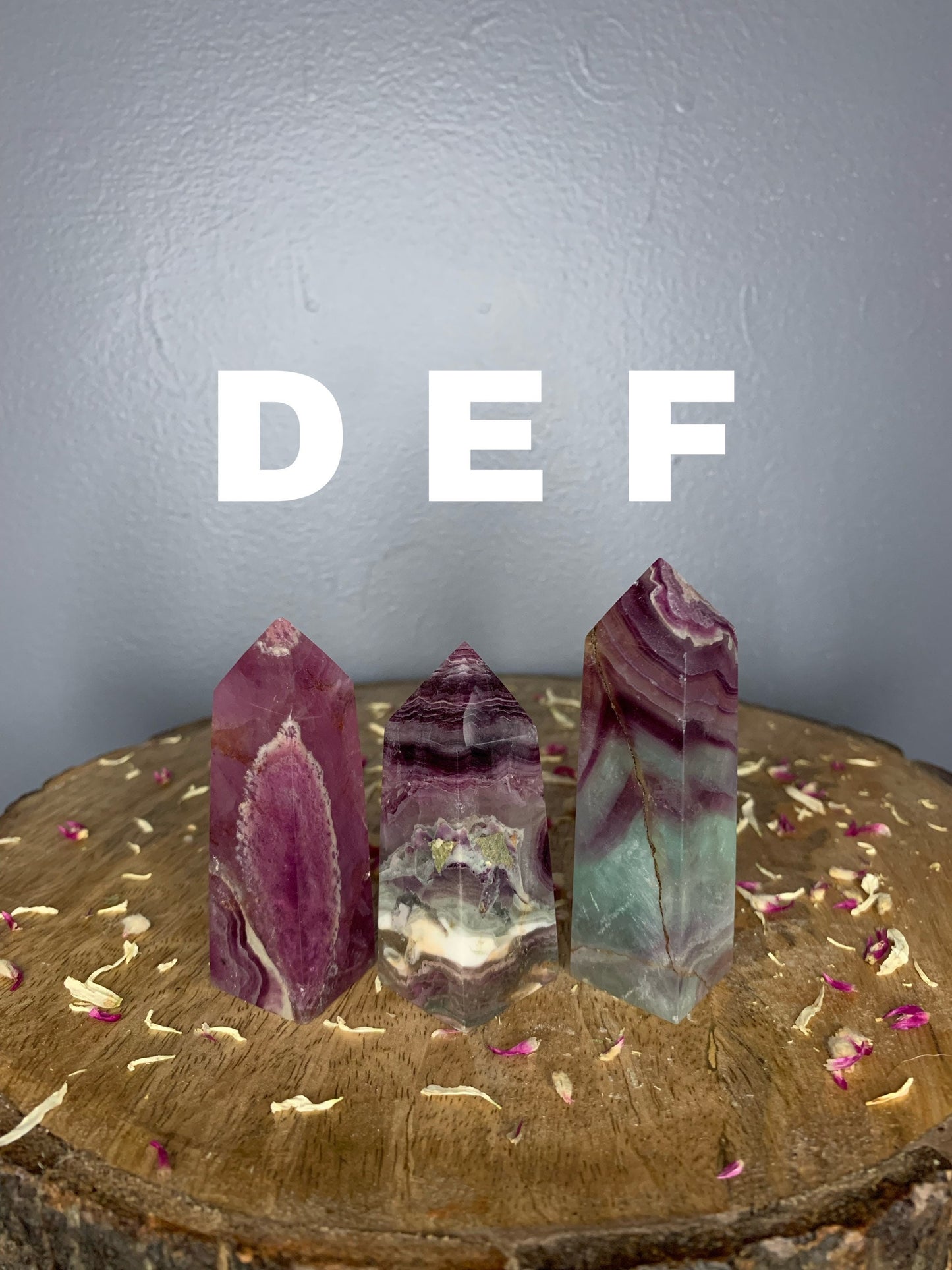 Rainbow Fluorite Tower Obelisk Polished Crystal Carvings ( YOU CHOOSE )