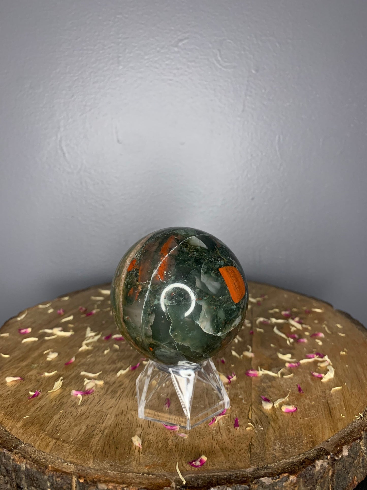 2.2 Inch African Bloodstone Sphere Polished Crystal Carving