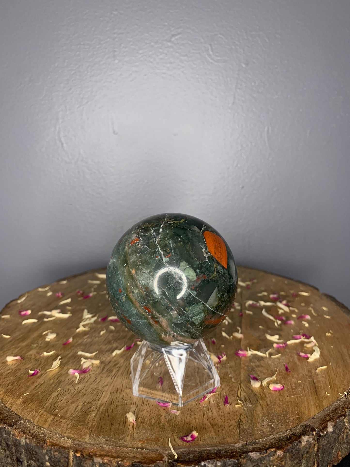 2.2 Inch African Bloodstone Sphere Polished Crystal Carving