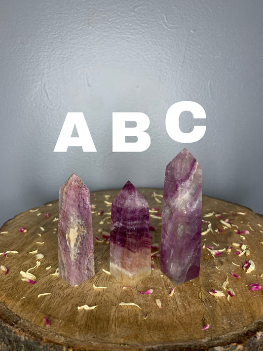 Rainbow Fluorite Tower Obelisk Polished Crystal Carvings ( YOU CHOOSE )