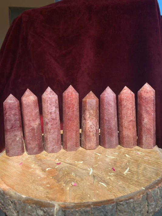 Strawberry Quartz Towers Crystal Polished Carving ( YOU CHOOSE )