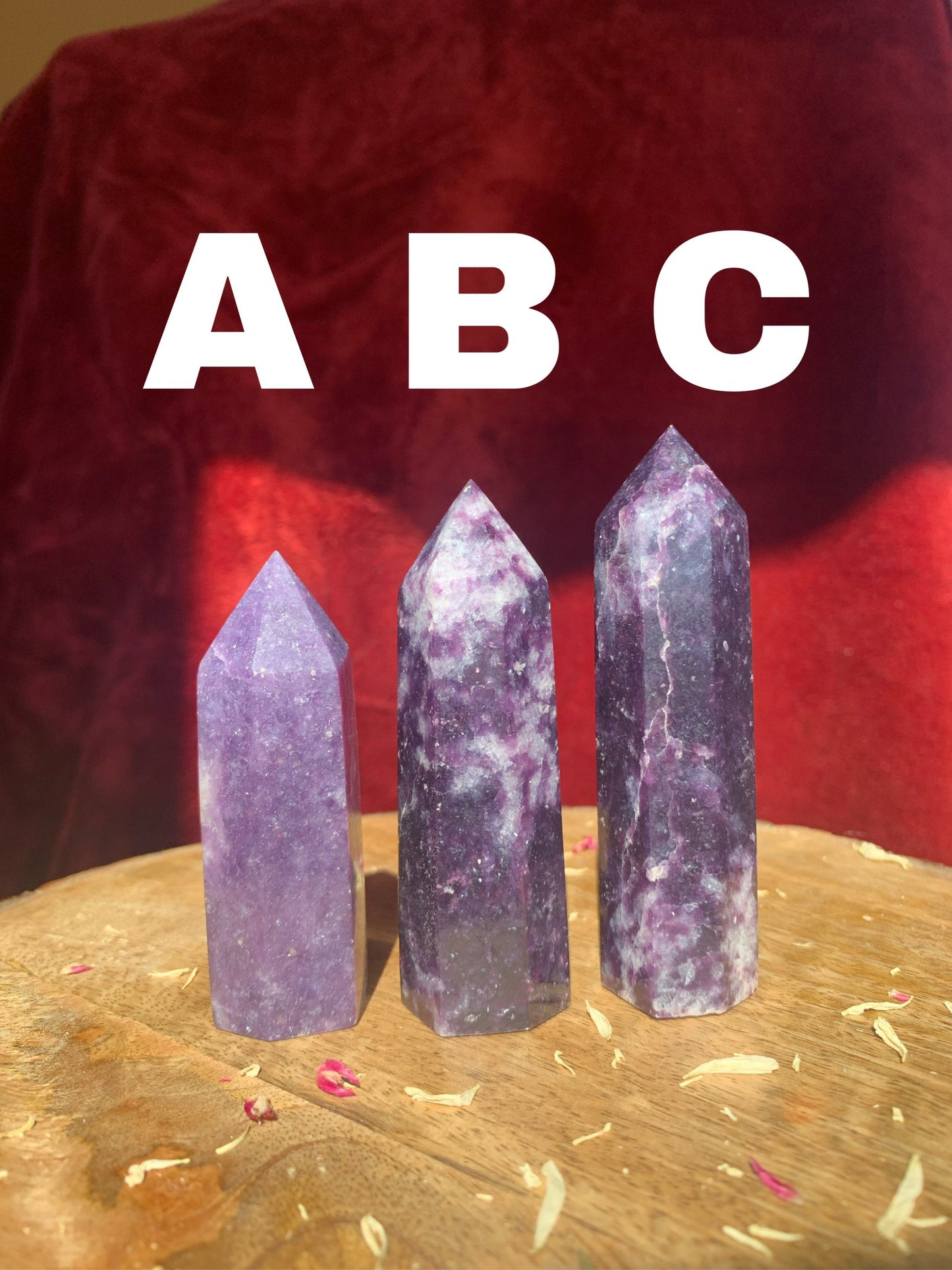 Lepidolite Crystal Polished Stone Point Towers ( you choose )