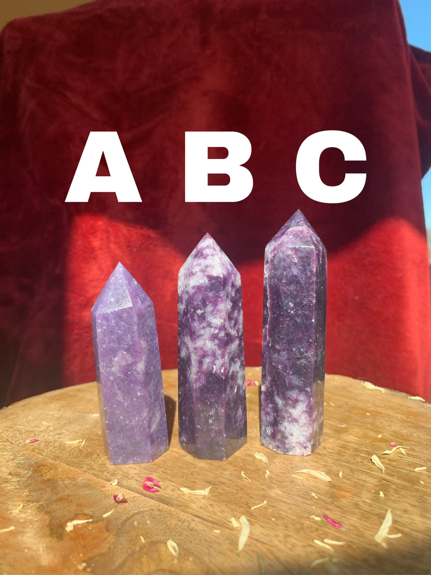 Lepidolite Crystal Polished Stone Point Towers ( you choose )