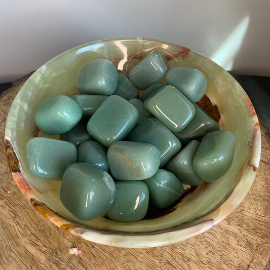 LG Green Aventurine Tumbled Stone Crystal Polished Mineral