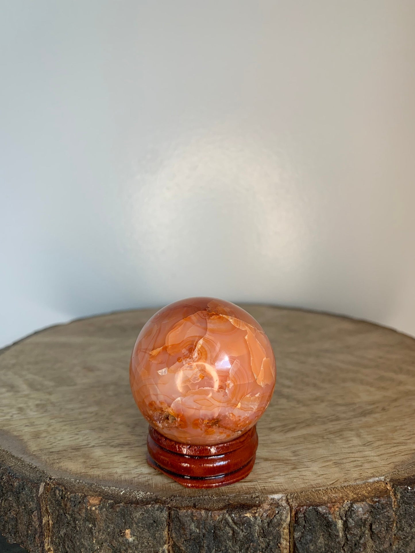 1.75 Inch Carnelian Crystal Sphere Polished Mineral Agate Carving Ball