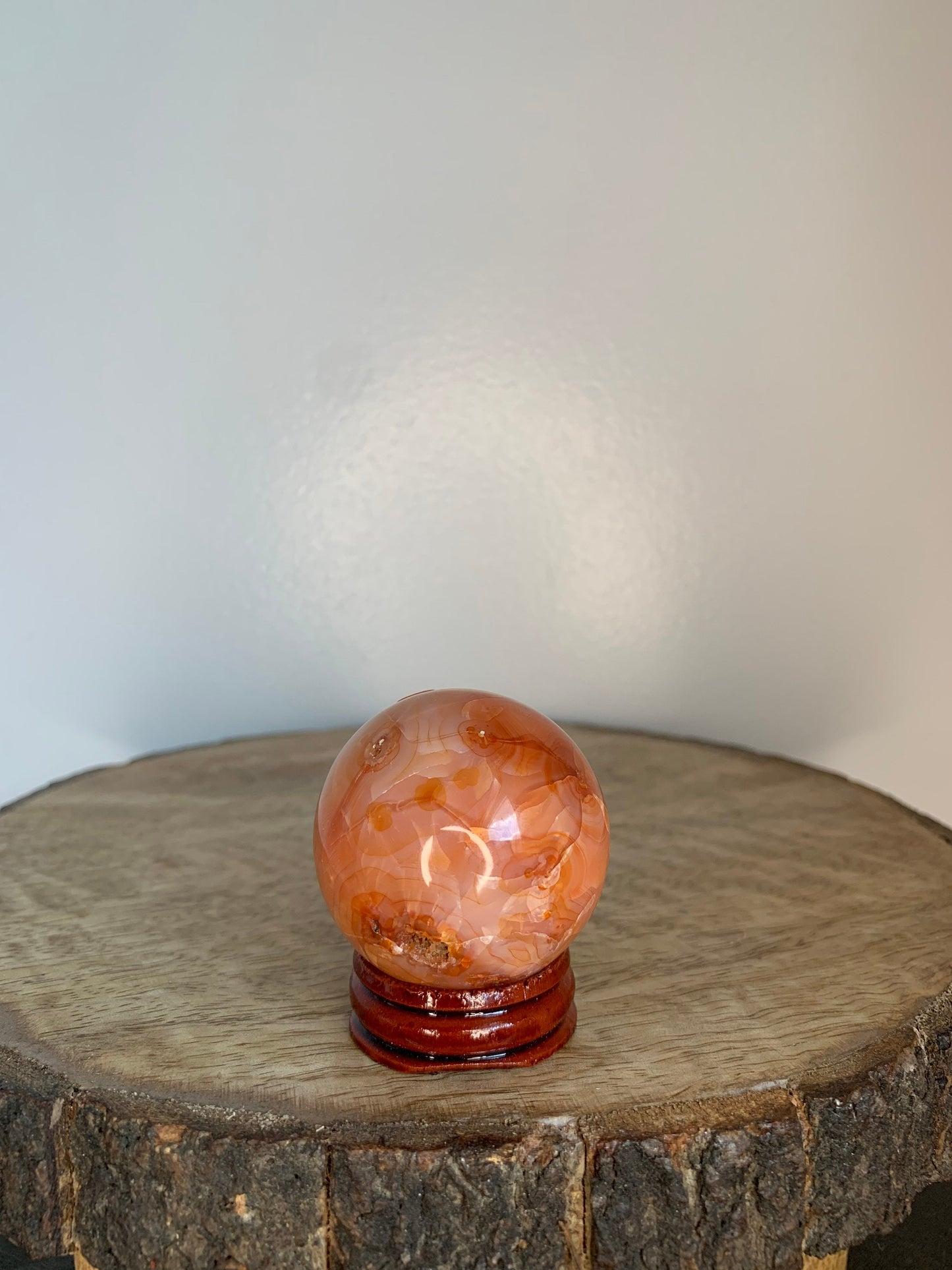 1.75 Inch Carnelian Crystal Sphere Polished Mineral Agate Carving Ball