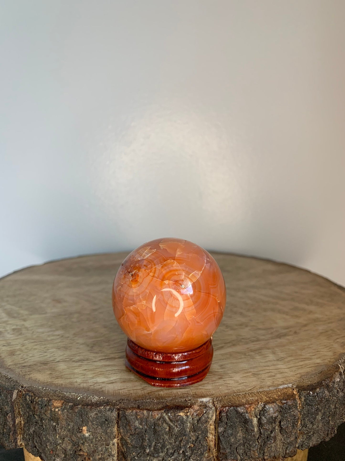 1.75 Inch Carnelian Crystal Sphere Polished Mineral Agate Carving Ball