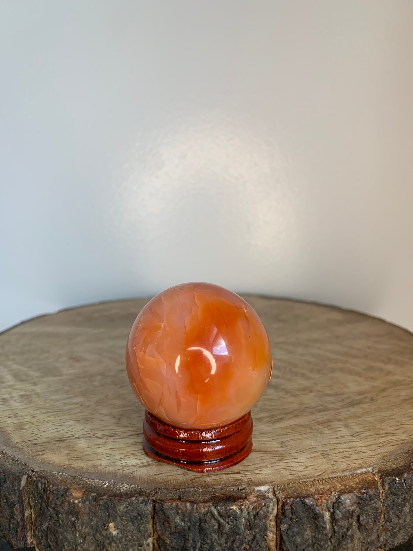 1.75 Inch Carnelian Crystal Sphere Polished Mineral Agate Carving Ball