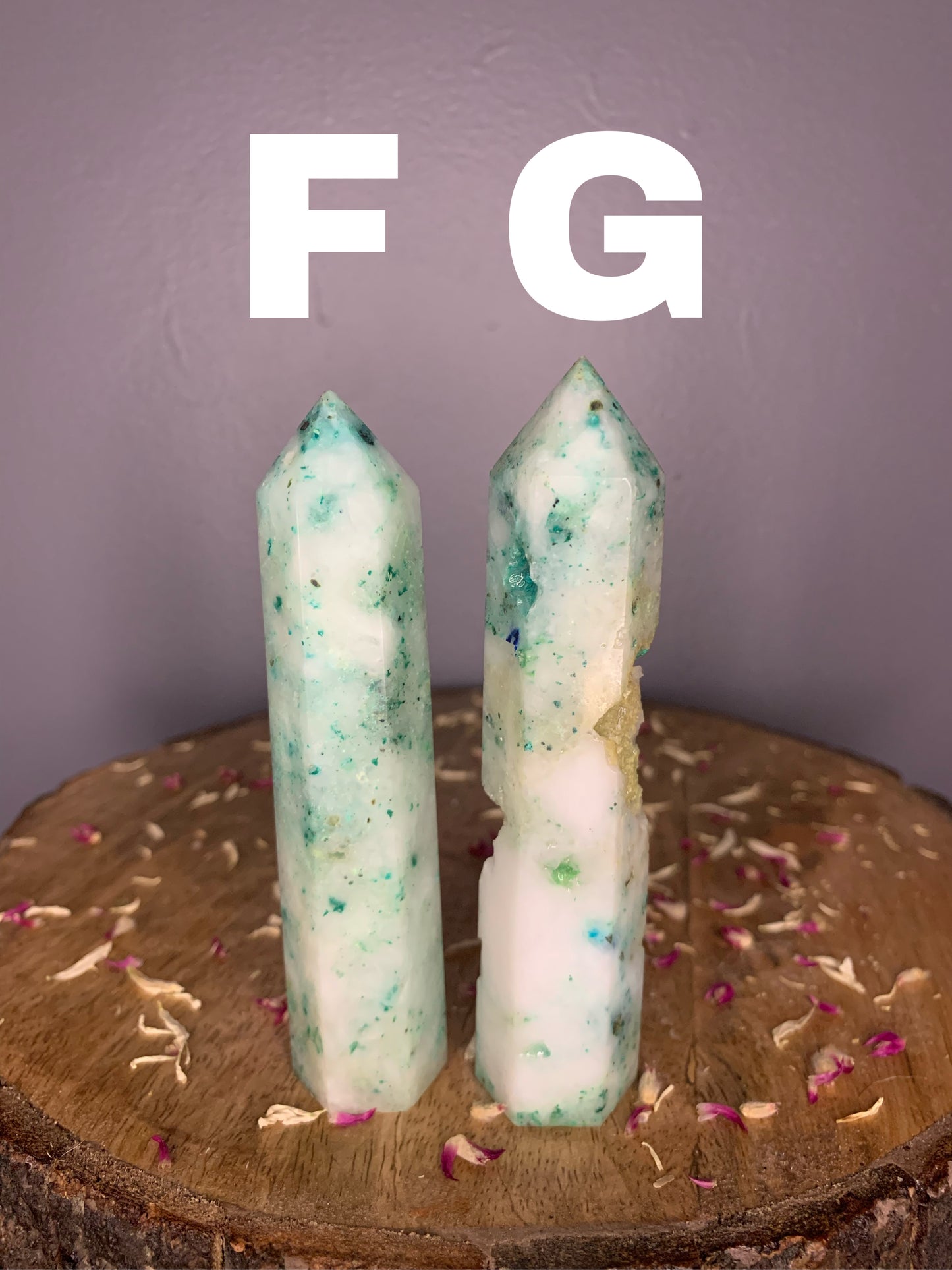 Phoenix Stone Chrysocolla Polished Crystal Tower Carvings ( YOU CHOOSE )