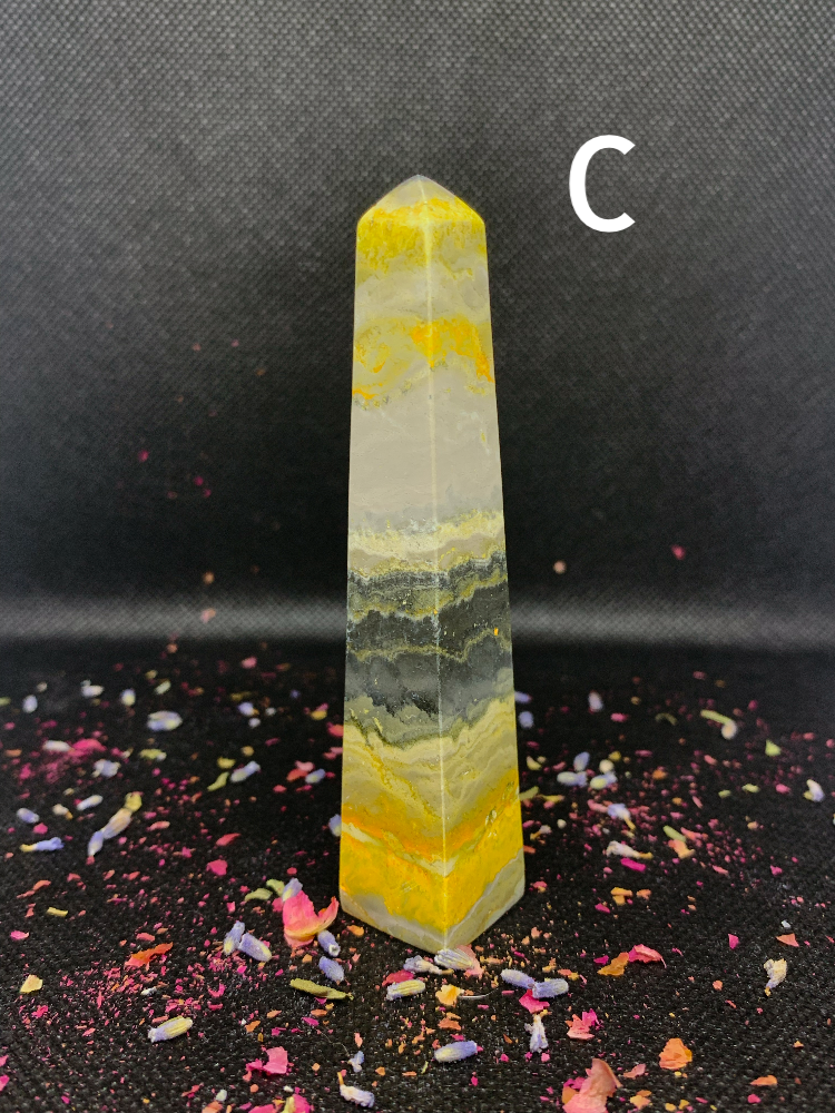 Bumblebee Jasper Polished Crystal Carved Obelisk / Tower ( YOU CHOOSE )