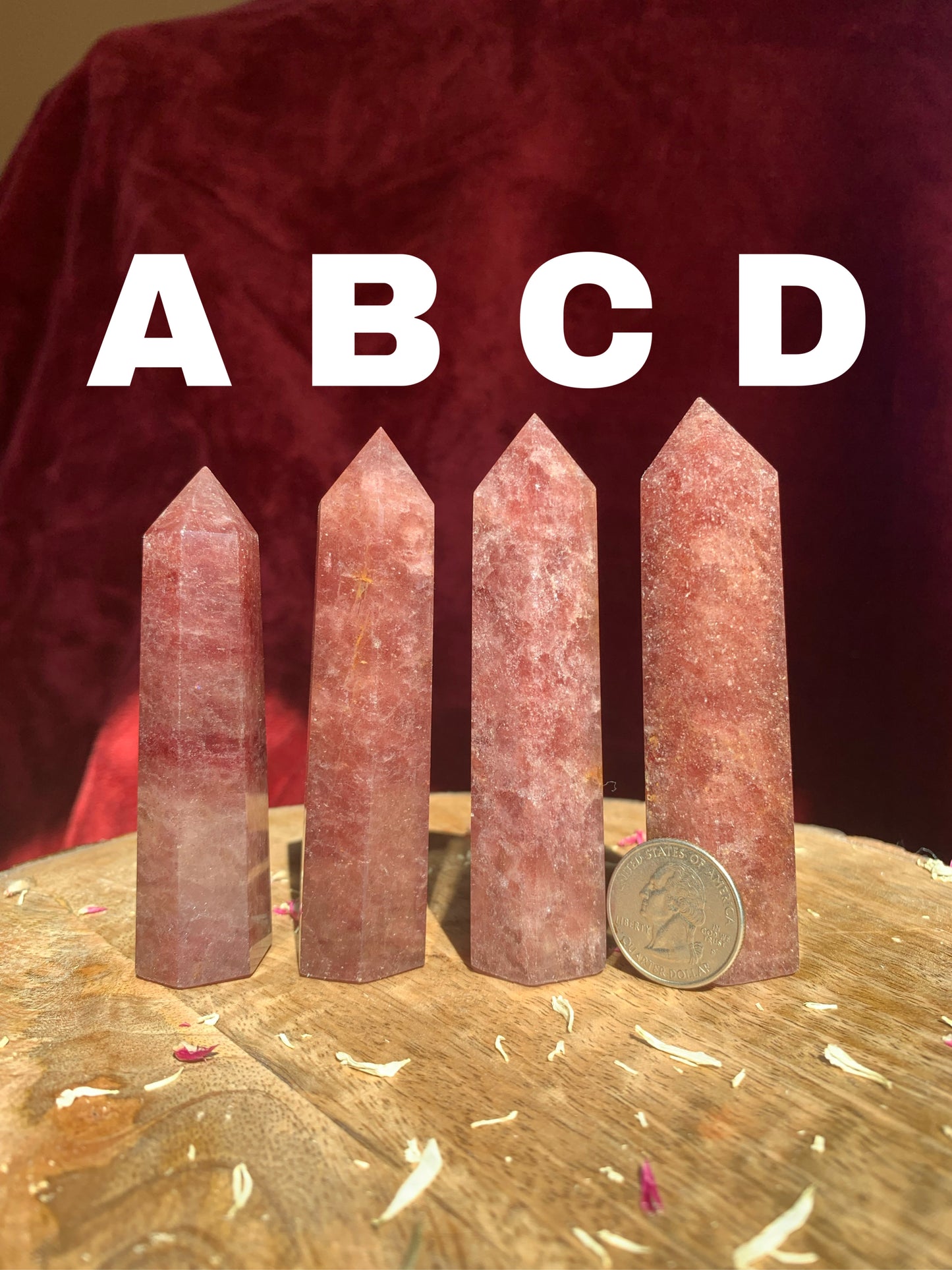 Strawberry Quartz Towers Crystal Polished Carving ( YOU CHOOSE )