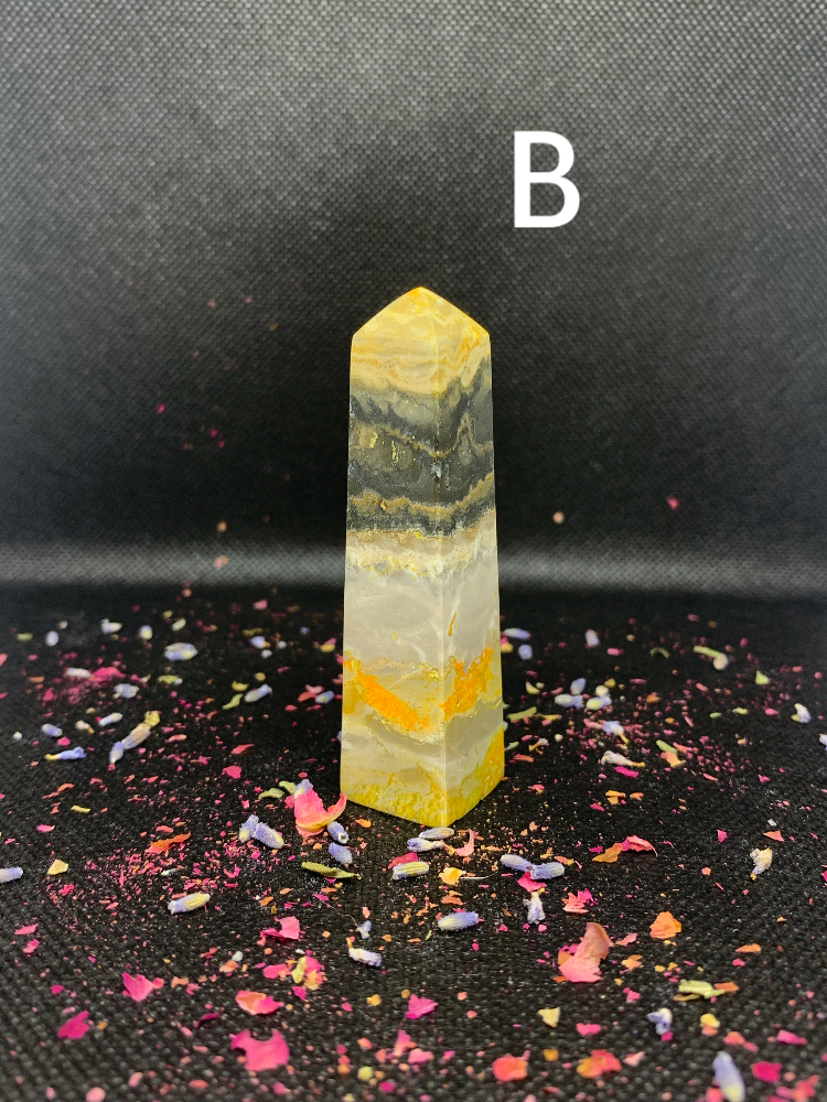 Bumblebee Jasper Polished Crystal Carved Obelisk / Tower ( YOU CHOOSE )