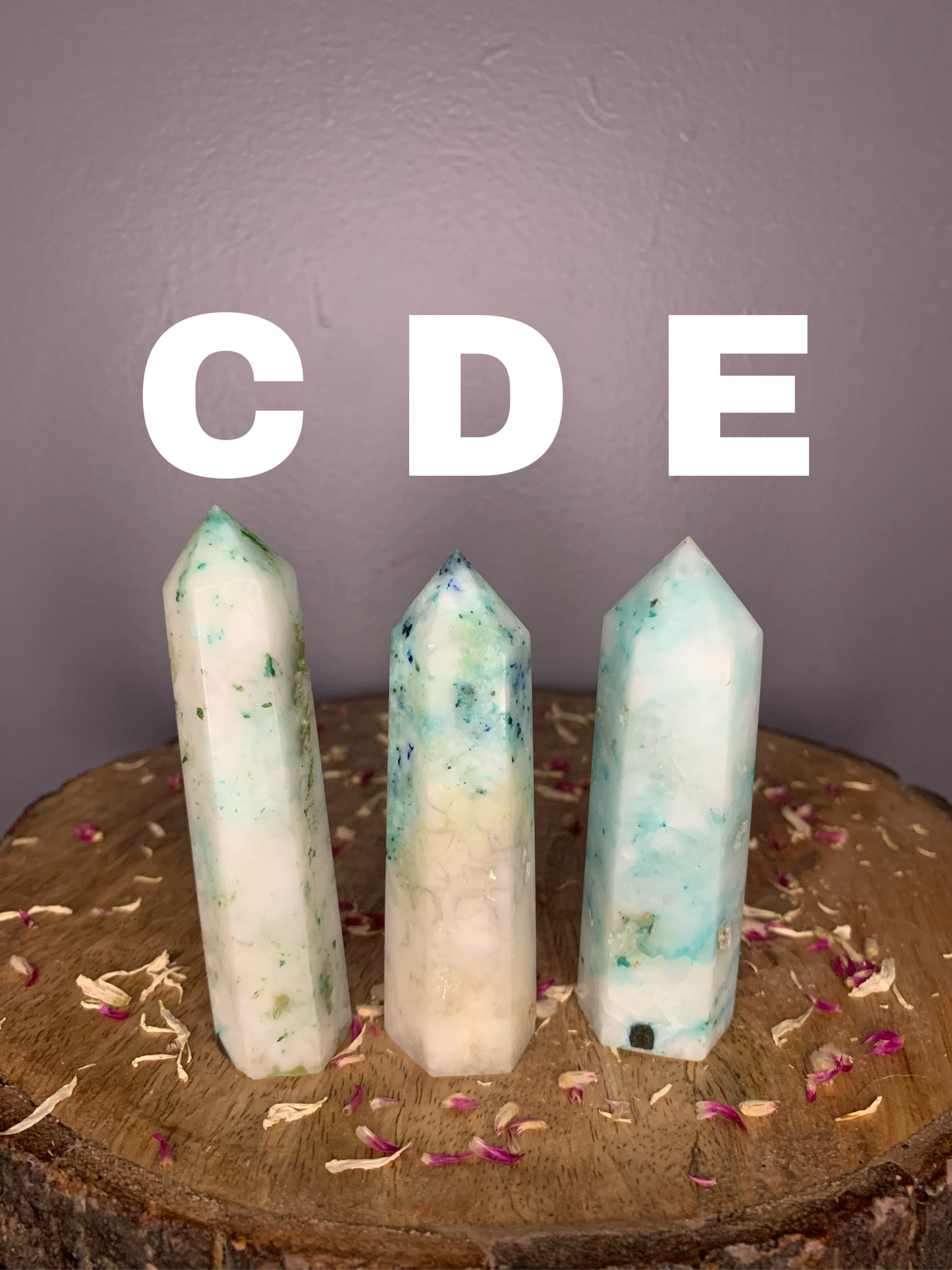 Phoenix Stone Chrysocolla Polished Crystal Tower Carvings ( YOU CHOOSE )