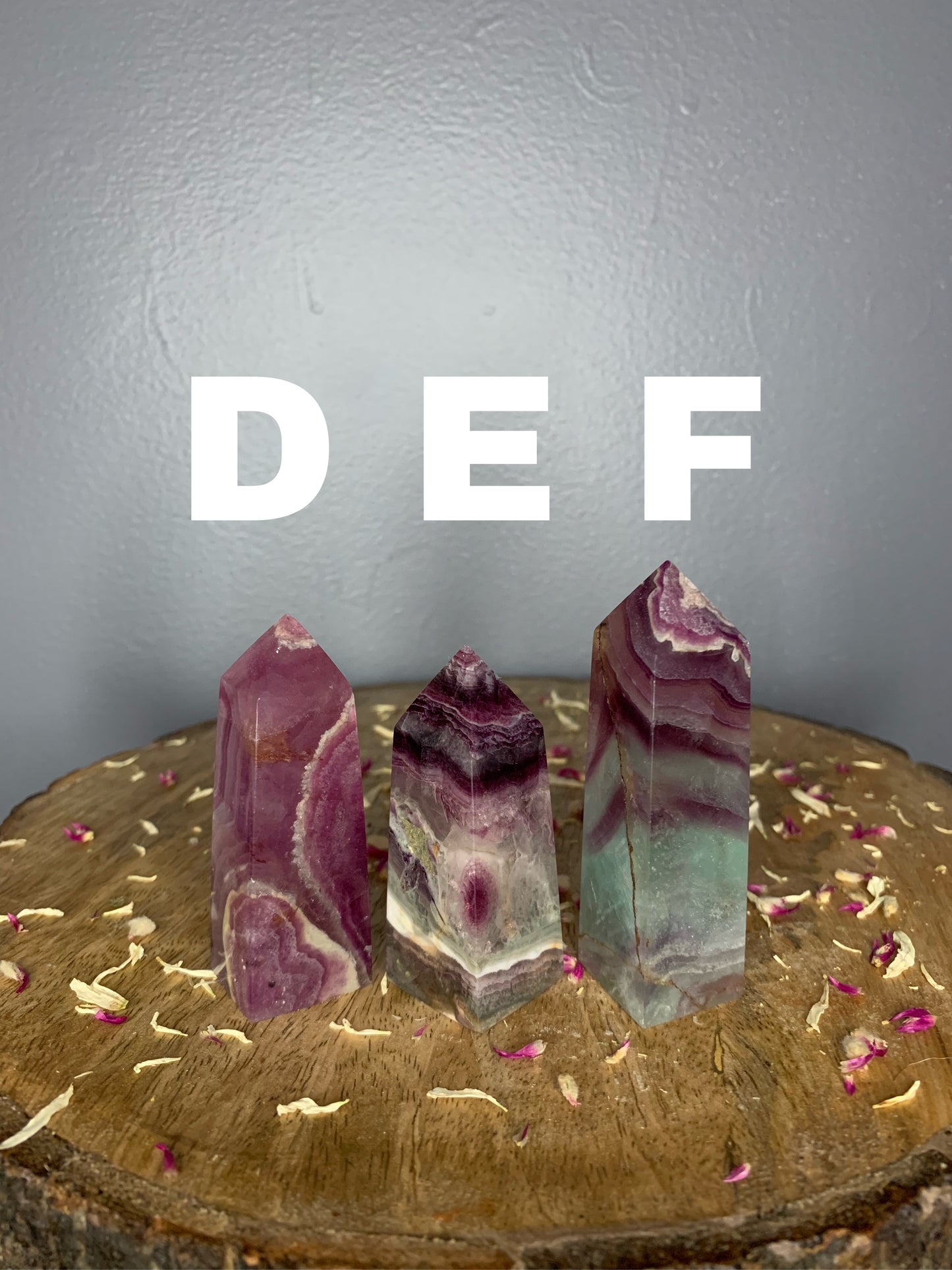 Rainbow Fluorite Tower Obelisk Polished Crystal Carvings ( YOU CHOOSE )