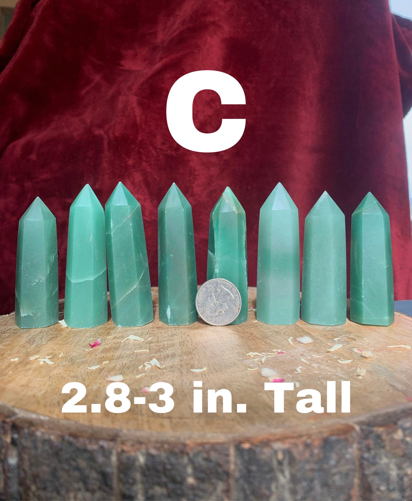 Green Aventurine Crystal Towers Polished Stone Point Carving