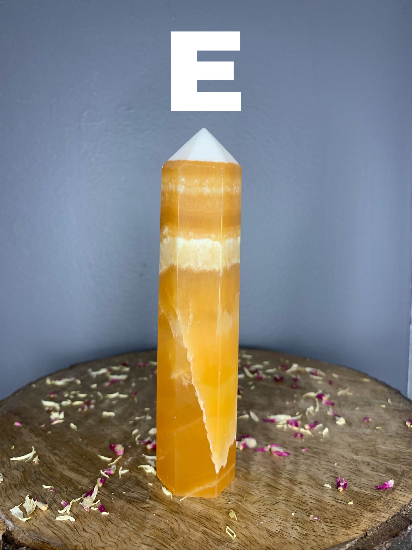 Large Orange Calcite Polished Crystal Tower Carving ( YOU CHOOSE )