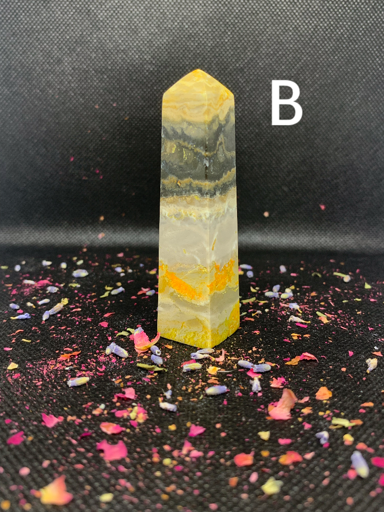 Bumblebee Jasper Polished Crystal Carved Obelisk / Tower ( YOU CHOOSE )