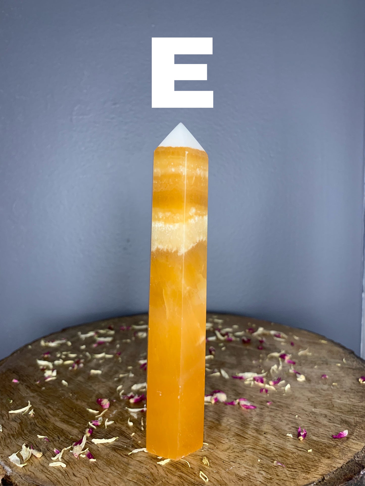 Large Orange Calcite Polished Crystal Tower Carving ( YOU CHOOSE )