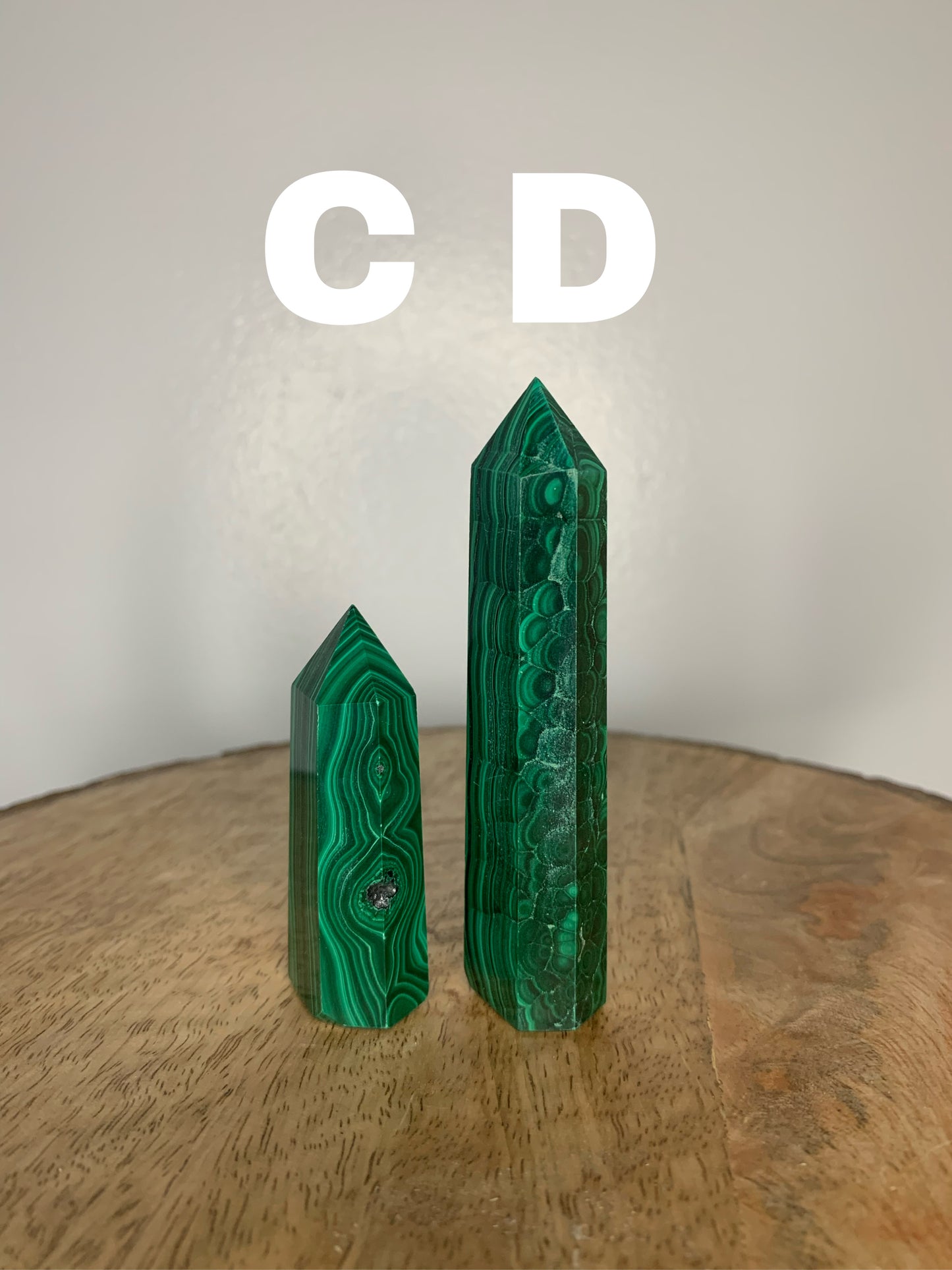 HIGH Quality Malachite Crystal Polished Tower Carvings, Carved Mineral 2-3.3 inches