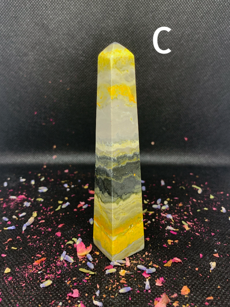 Bumblebee Jasper Polished Crystal Carved Obelisk / Tower ( YOU CHOOSE )