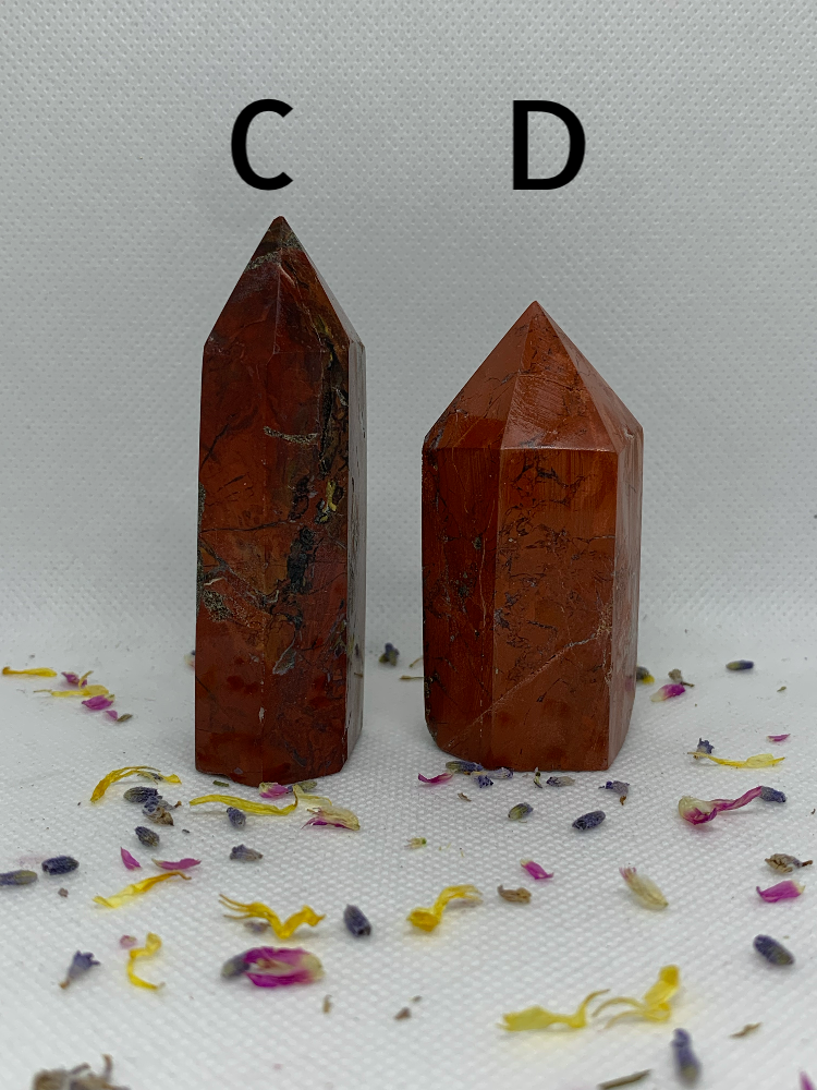 Red Jasper Crystal Polished Carved Towers / Points ( YOU CHOOSE )