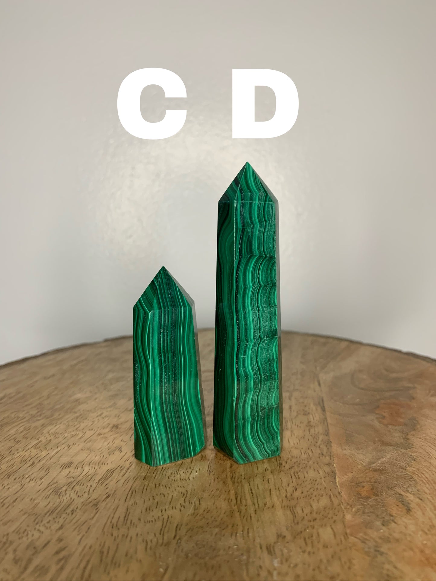 HIGH Quality Malachite Crystal Polished Tower Carvings, Carved Mineral 2-3.3 inches