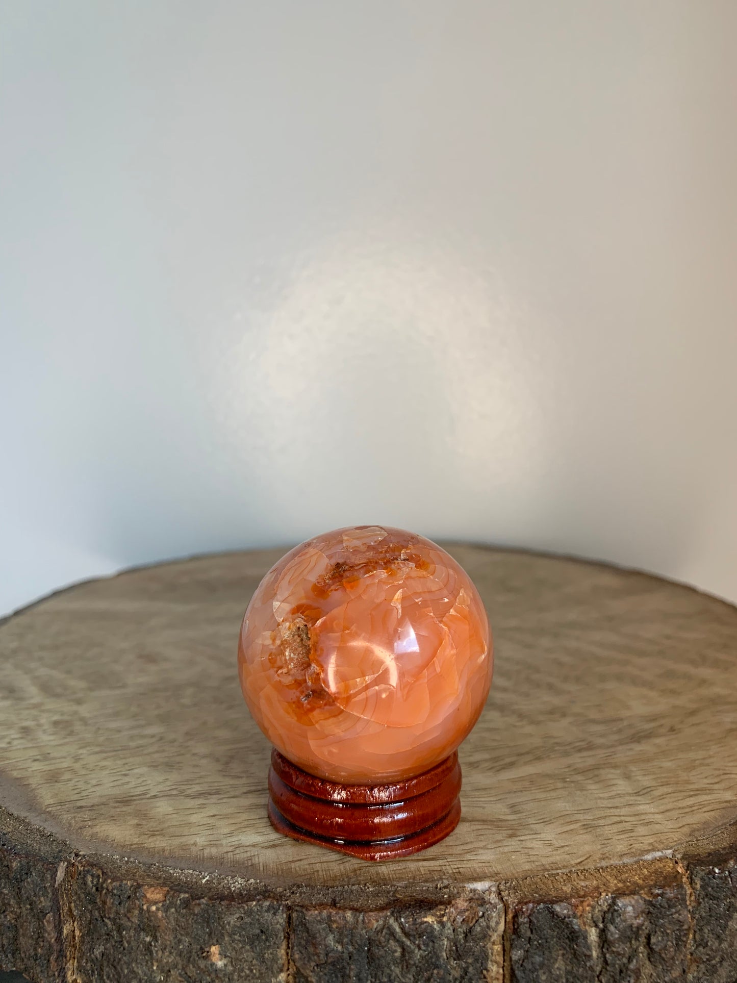 1.75 Inch Carnelian Crystal Sphere Polished Mineral Agate Carving Ball