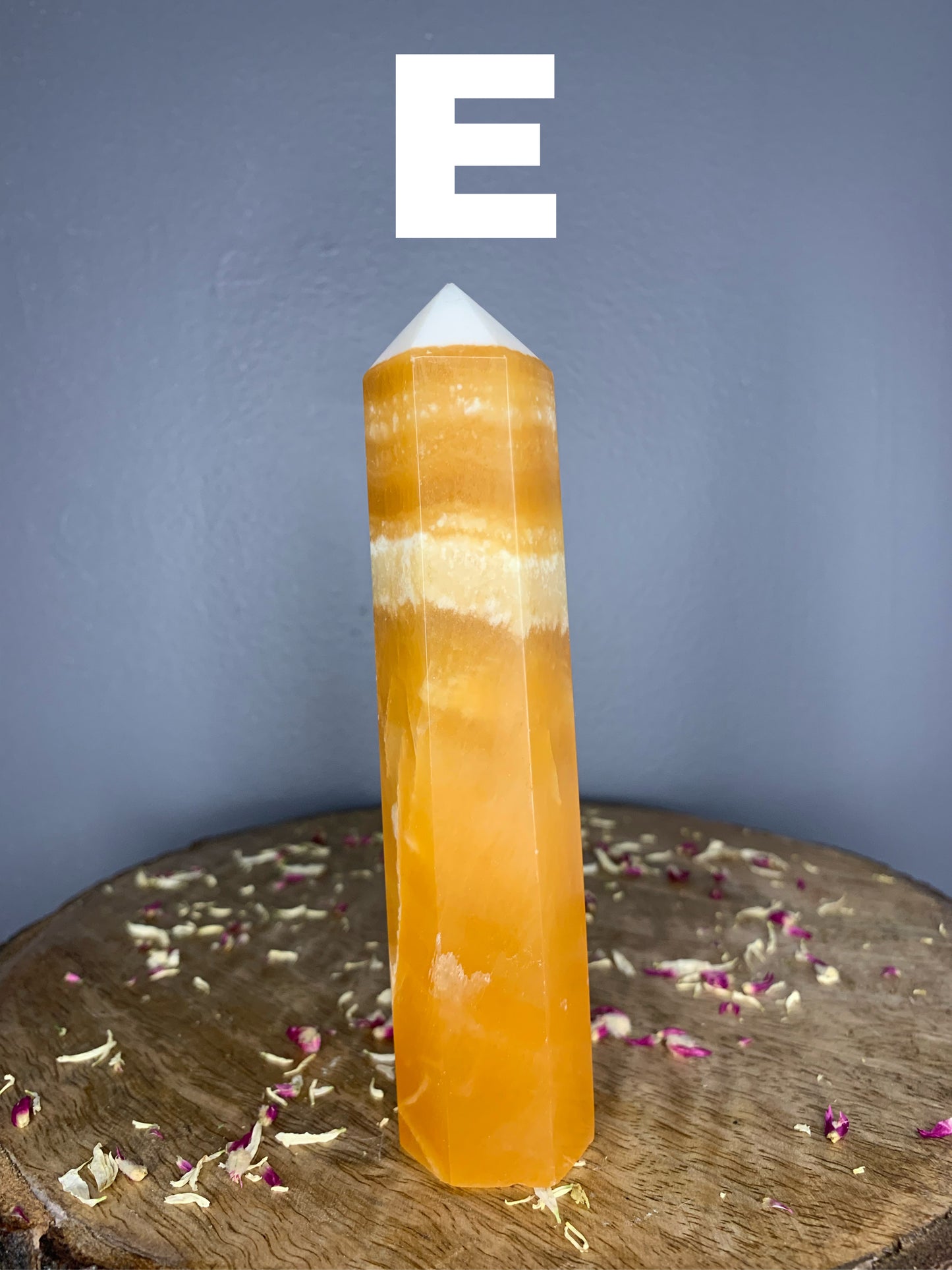 Large Orange Calcite Polished Crystal Tower Carving ( YOU CHOOSE )