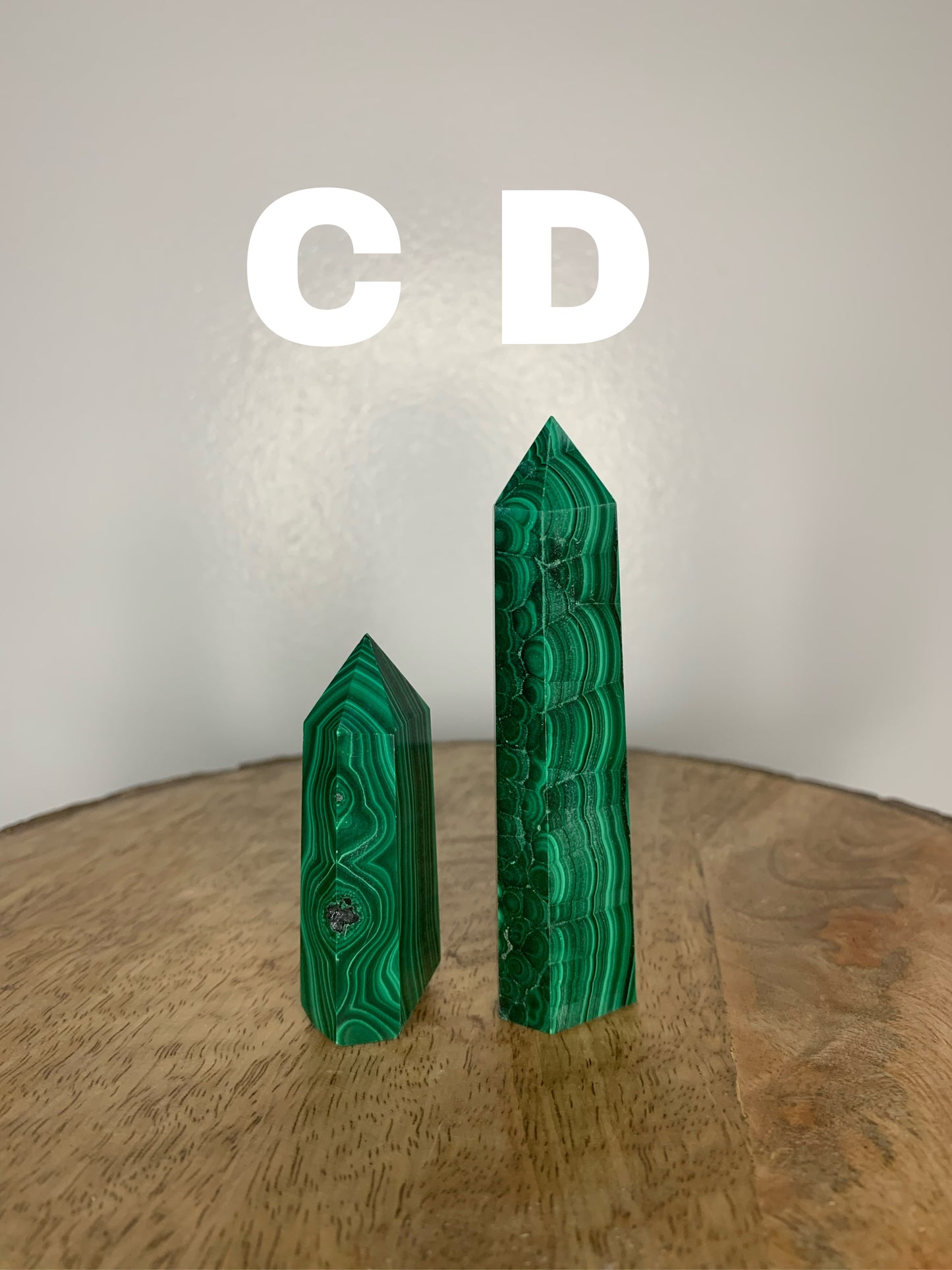 HIGH Quality Malachite Crystal Polished Tower Carvings, Carved Mineral 2-3.3 inches