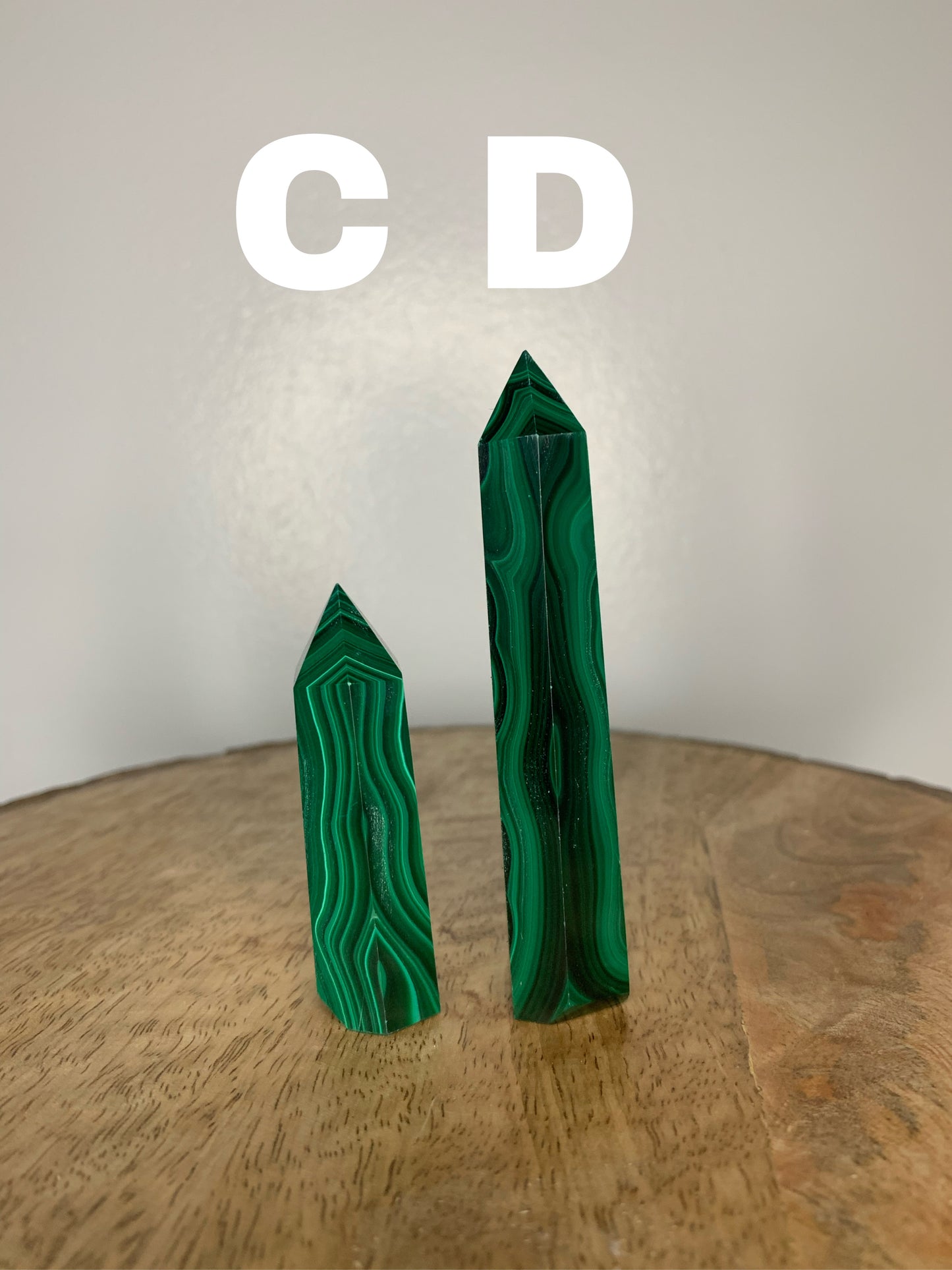 HIGH Quality Malachite Crystal Polished Tower Carvings, Carved Mineral 2-3.3 inches