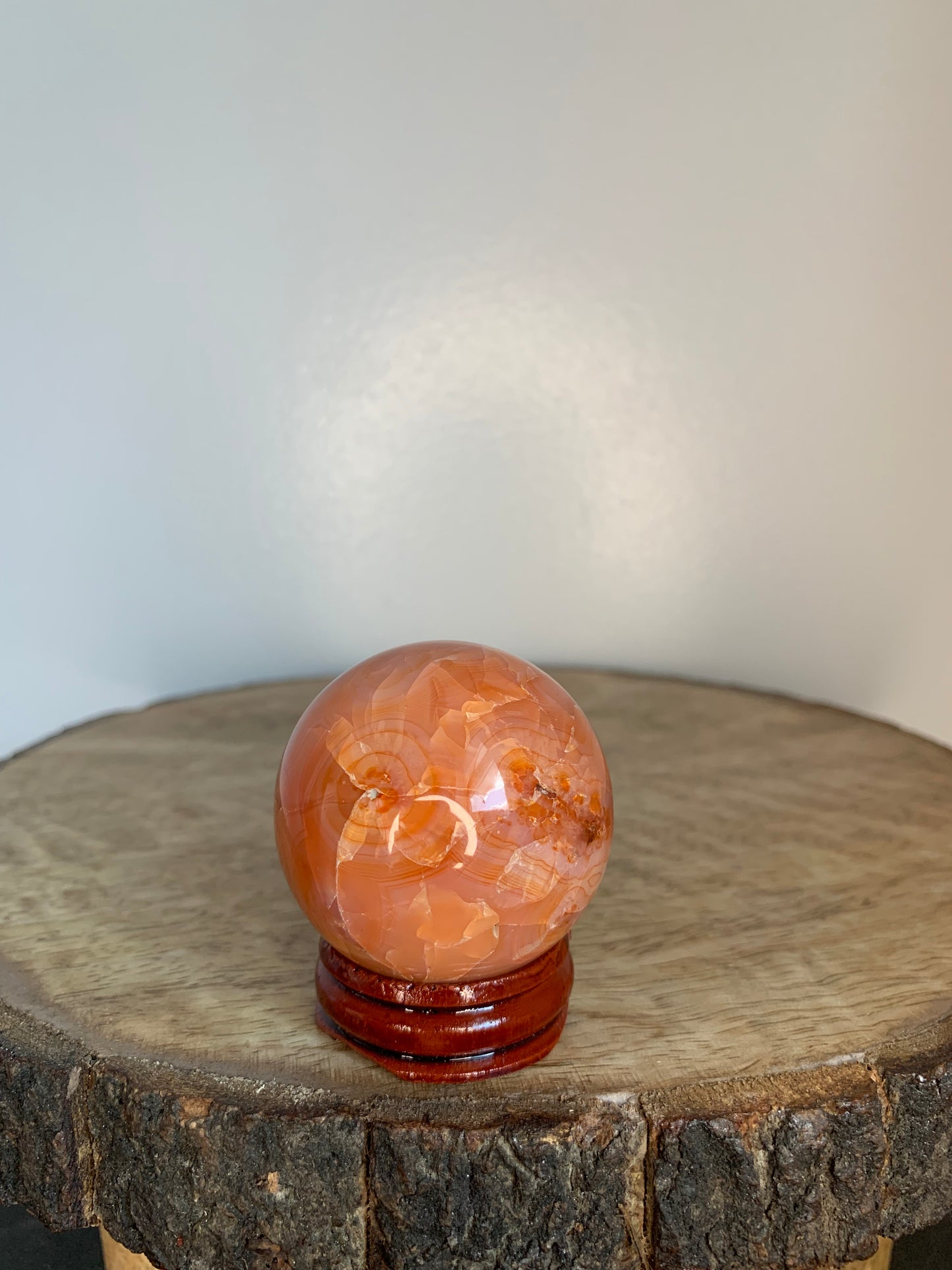 1.75 Inch Carnelian Crystal Sphere Polished Mineral Agate Carving Ball