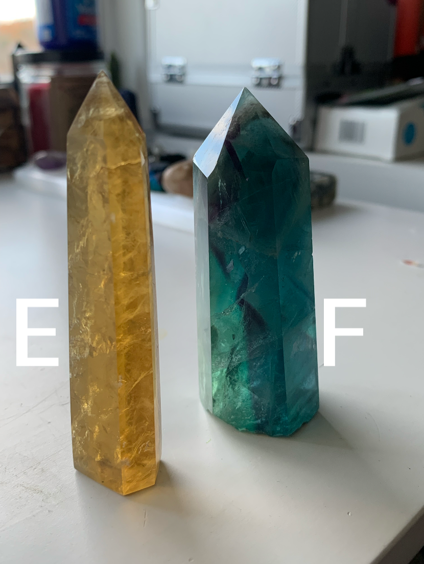 Multicolor Rainbow Fluorite Polished Crystal Carved Towers ( YOU CHOOSE )